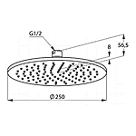 Лейка для душа KLUDI A-QA 6432587-00 верхняя черный матовый