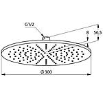 Лейка для душа KLUDI A-QA 6433087-00 верхняя черный матовый