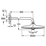 Лейка для душа GROHE Euphoria 260 26459000 верхняя хром
