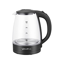 Чайник электрический Happy panda HP-2701BK, стекло, 1.8 л, 1800 Вт, чёрный