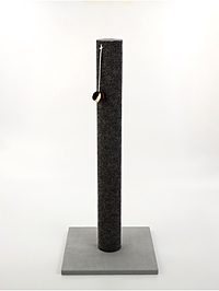 Когтеточка "Столбик" Lowcost ковролиновая с игрушкой,  35 х 35 х 85 см, микс цветов