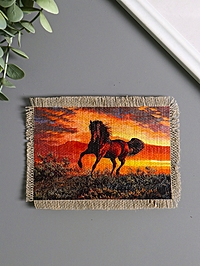 Магнит на холодильник, панно «Свиток. Сила и грация коня», 10.5×15.5 см