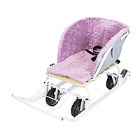 Сиденье для санок универсальное, принт сердечки на розовом СС2-4/Р