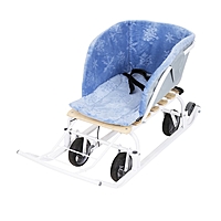 Сиденье для санок универсальное, принт снежинки на голубом СС2-4/Г