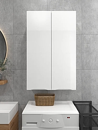 Шкаф пенал навесной для ванной комнаты и туалета MH16-MA 960х600х217 Белый-М 13