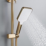 Душевая система Shevanik S4536G с изливом золотой сатин