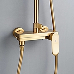 Душевая система Shevanik S4536G с изливом золотой сатин