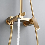 Душевая система Shevanik S4536G с изливом золотой сатин