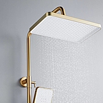 Душевая система Shevanik S4536G с изливом золотой сатин