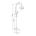 Душевая система Shevanik S4536G с изливом золотой сатин