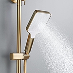 Душевая система Shevanik S4536G с изливом золотой сатин