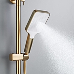 Душевая система Shevanik S4536G с изливом золотой сатин