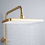 Душевая система Shevanik S4536G с изливом золотой сатин