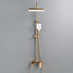Душевая система Shevanik S4536G с изливом золотой сатин
