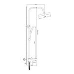 Душевая система Belz B24713 с изливом хром