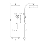 Душевая система OLIVE'S TERMO 34292TM с термостатом хром