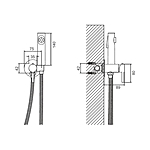 Смеситель гигиенический душ Belz B55804-3 оружейная сталь