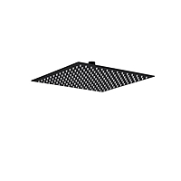 Лейка для душа DEEP LAKE BC3008-BL верхняя 250х250 мм черный