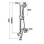 Душевая стойка ГРОМИКС 00003 с мыльницей хром