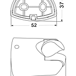 Держатель душевой лейки OLIVE'S S01B черный