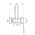 Смеситель гигиенический душ Shevanik S9905G-1 матовое золото