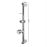 Душевая стойка Do.Korona DK-583B с мыльницей хром