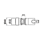 Держатель душевой лейки Savol S-HT01H на штангу черный