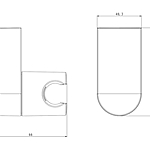 Держатель душевой лейки OLIVE'S S02 хром