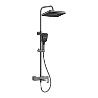 Душевая система Belz B24658-3 с изливом оружейная сталь