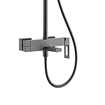 Душевая система Belz B24658-3 с изливом оружейная сталь