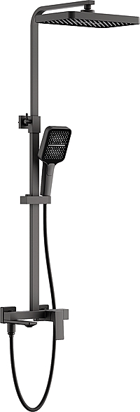 Душевая система Belz B24709-3 с изливом оружейная сталь