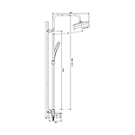 Душевая система Belz B24658-7 с изливом черный