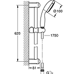 Душевой гарнитур GROHE Tempesta 100 27795001 хром
