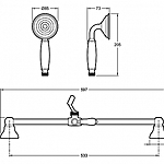Душевой гарнитур Jacob Delafon Louise E24364-CP хром