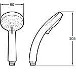 Душевой гарнитур Jacob Delafon Citrus E12907-CP хром