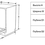 Посудомоечная машина Hyundai HBD 440P узкая серебристый
