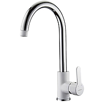 Смеситель для кухни Ledeme L4003W белый/хром
