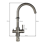 Смеситель для кухни Wasser Zimmer ZM-6008Q под фильтр графит