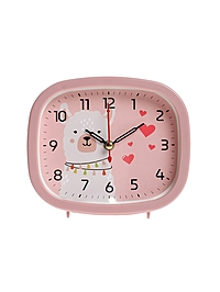 Будильник «Альпака», плавный ход, 12.5×10.5 см, розовый