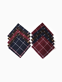 Платки носовые мужские Экономь и Я "Клетка" 38*38 см, (набор 10 шт), рис. МИКС,100% пэ