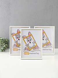 Набор фоторамок для фото 21×30 см Keep memories «Гамма», с подножкой, 3 шт., (пластиковый экран), белый