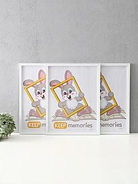 Набор фоторамок для фото 30×40 см Keep memories «Формат», 3 шт., (пластиковый экран), белый