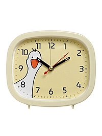 Будильник «Гусь», плавный ход, 12.5×10.5 см, жёлтый