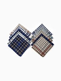 Платки носовые мужские Экономь и Я "Квадрат" 38*38 см, (набор 10 шт), рис. МИКС,100% пэ