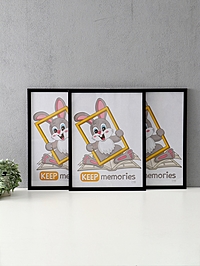 Набор фоторамок для фото 30×40 см Keep memories «Формат», 3 шт., (пластиковый экран), чёрный