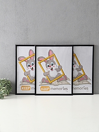 Набор фоторамок для фото 30×40 см Keep memories «Радуга», 3 шт., (пластиковый экран), чёрный