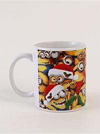Кружка новогодняя сублимация 320 мл, Миньоны