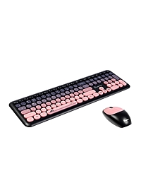 Комплект клавиатура и мышь Smartbuy SBC-666395AG-KP, беспроводной, USB, AA, черно-розовый