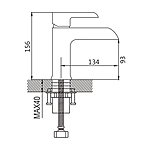 Смеситель для раковины Shevanik S6001F белый/хром