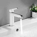 Смеситель для раковины Shevanik S6001F белый/хром